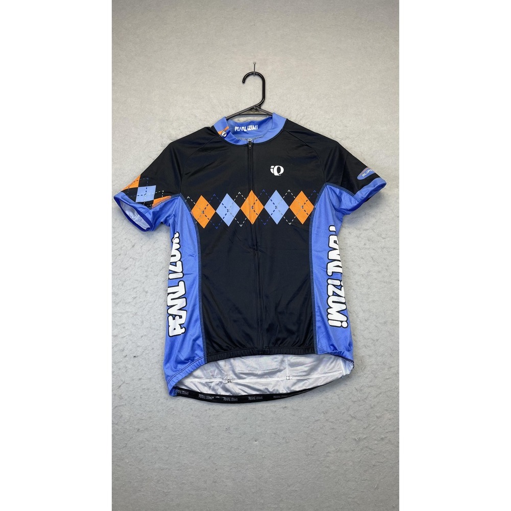Pearl Izumi Cycling Jersey Womens Medium Black Argyle Full Zip Slipstream Sports